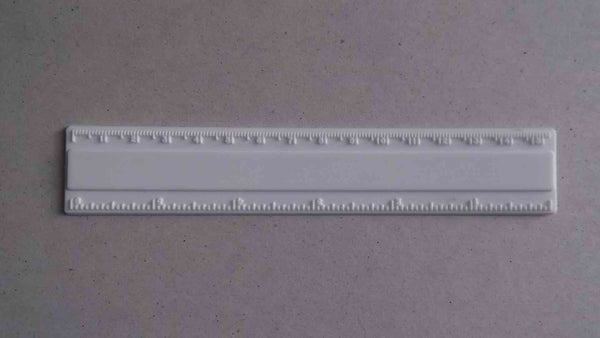 200 - New 6 inch / 15 cm White ECO Plastic Multi-use Ruler