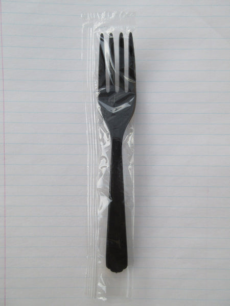 1,000 - New 6 inch / 15cm ECO Individually Wrapped Compostable Recyclable Medium Weight Fork